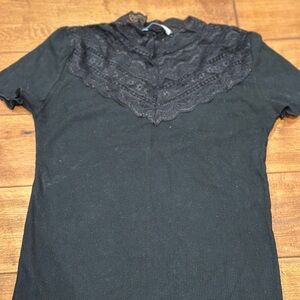 Zara Black Lace Top